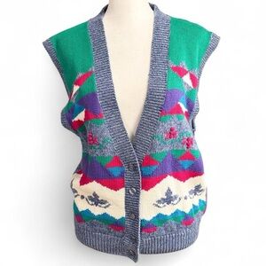 Koret City Blues 90s Sweater Vest Size Small Retro Cottagecore Indie
